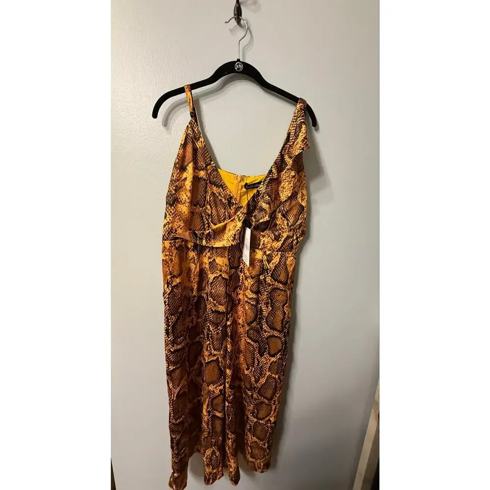 NWT Lavish Alice Snakeprint Jumpsuit